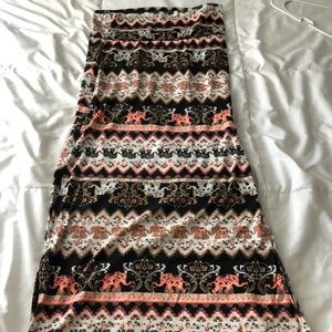 Rue 21 maxi skirt with slits up both sides